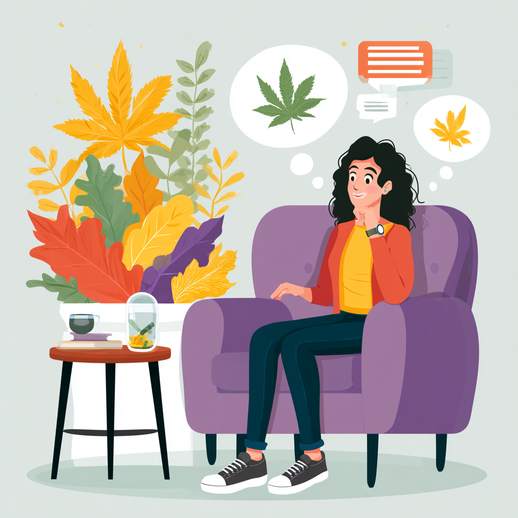 Illustration representing women's drug rehab in Fresno, featuring a woman in therapy with recovery-themed imagery highlighting personalized addiction treatment and mental health support.